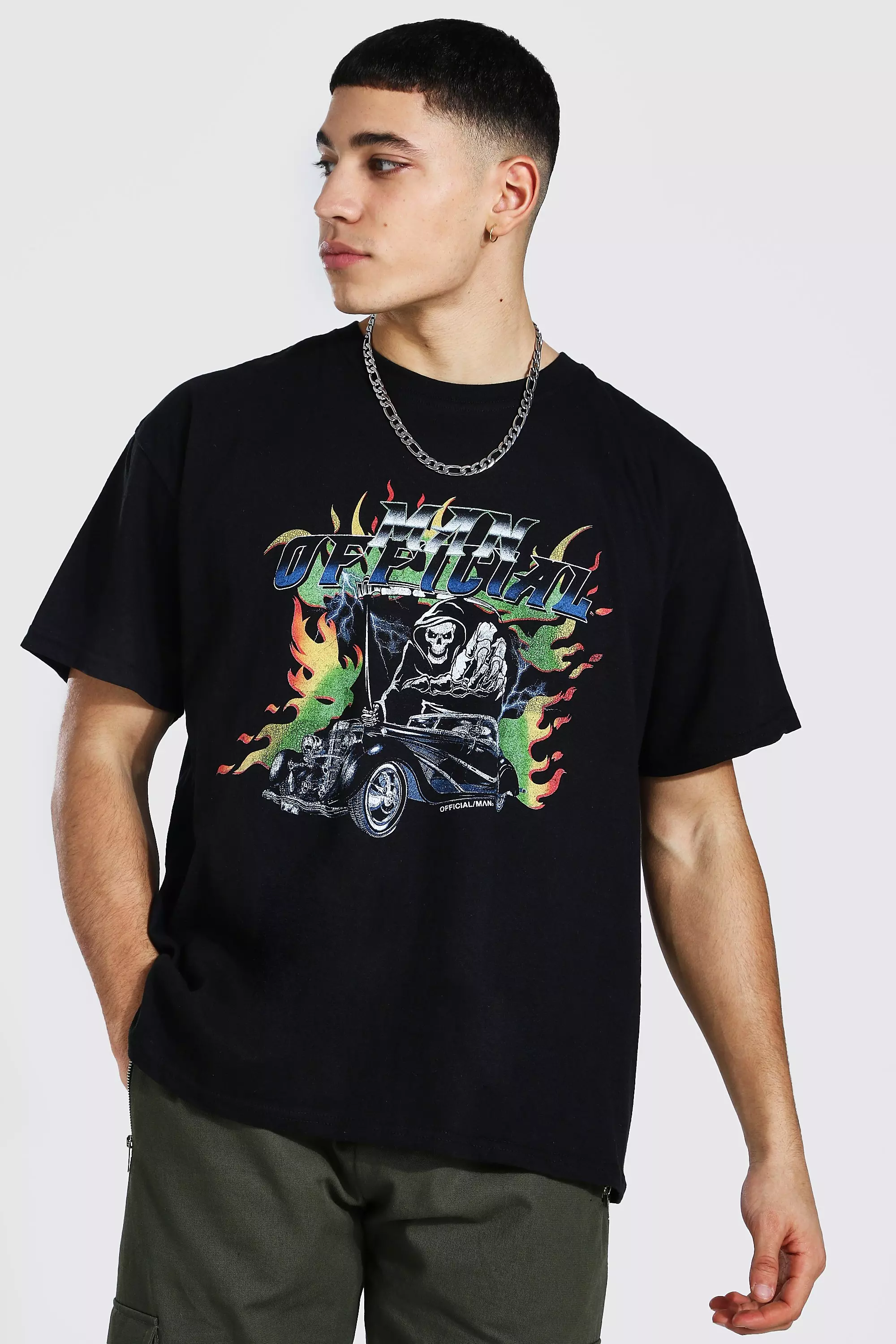 Oversized Car Graphic T-shirt