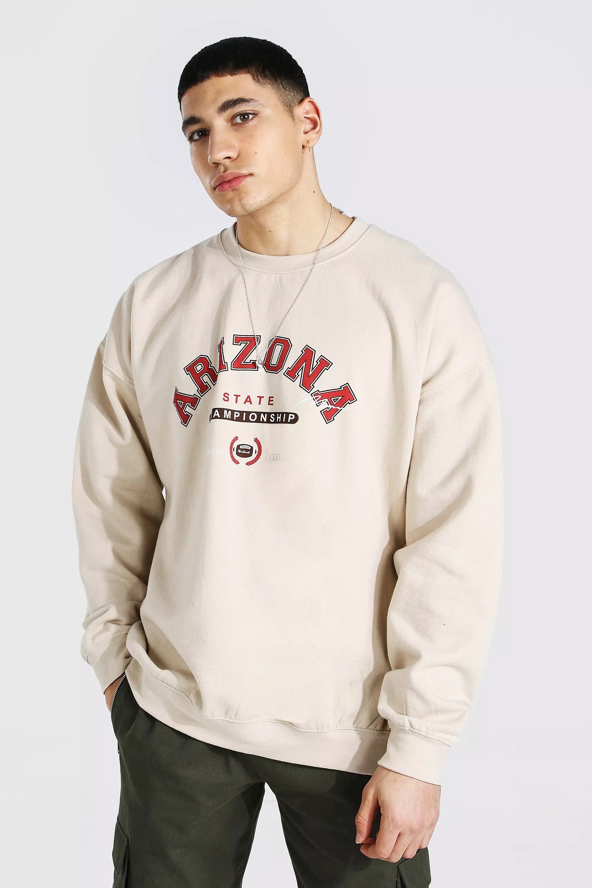 Oversized Arizona Print Sweatshirt