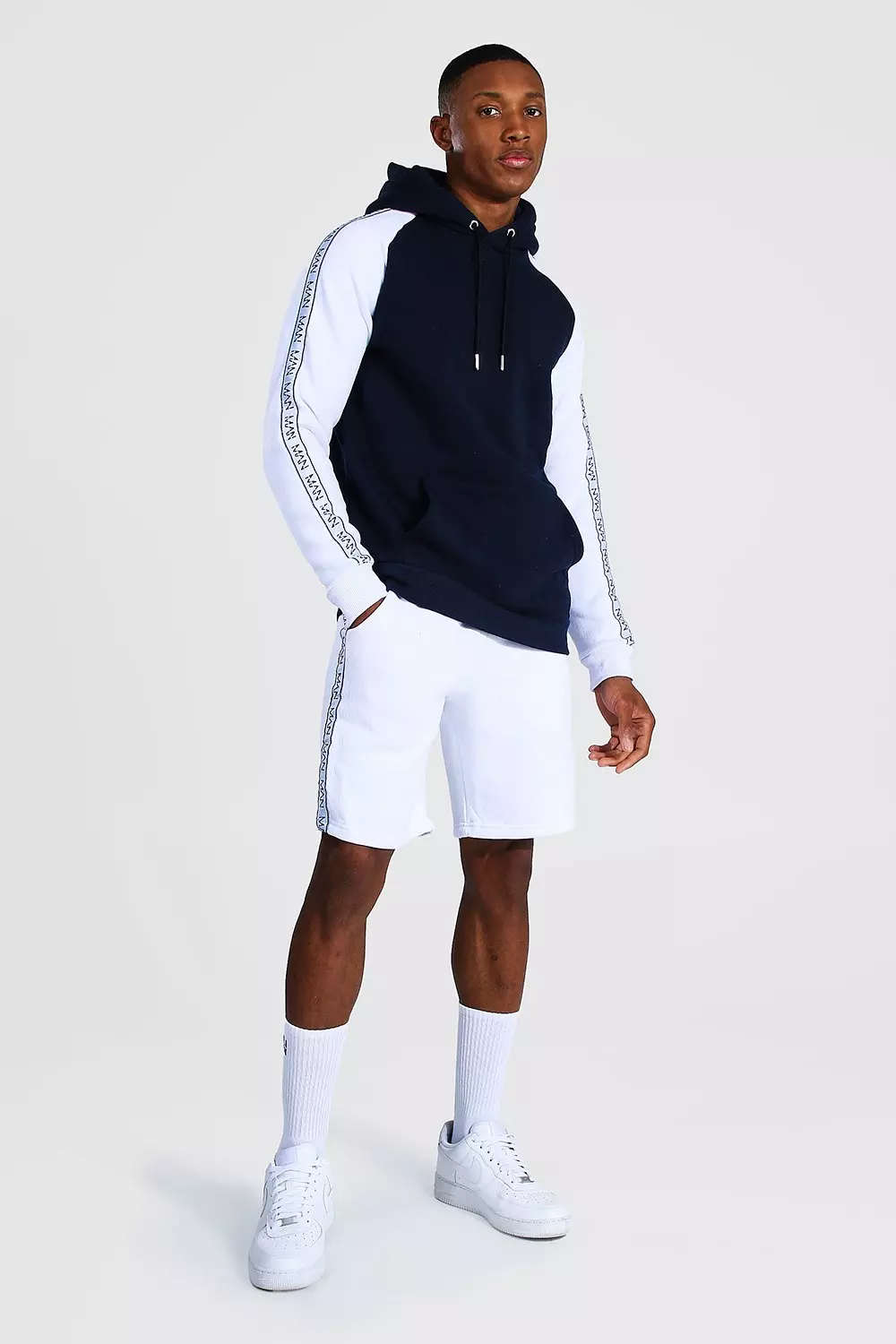 Nike tape poly shop full zip tracksuit