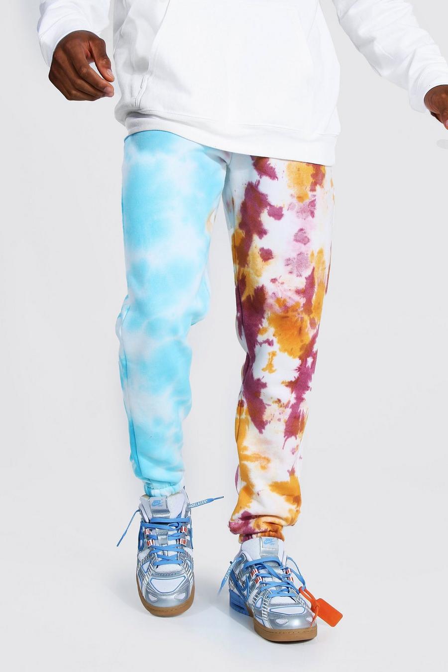 Multi Regular Official Spliced Tie Dye Joggers image number 1