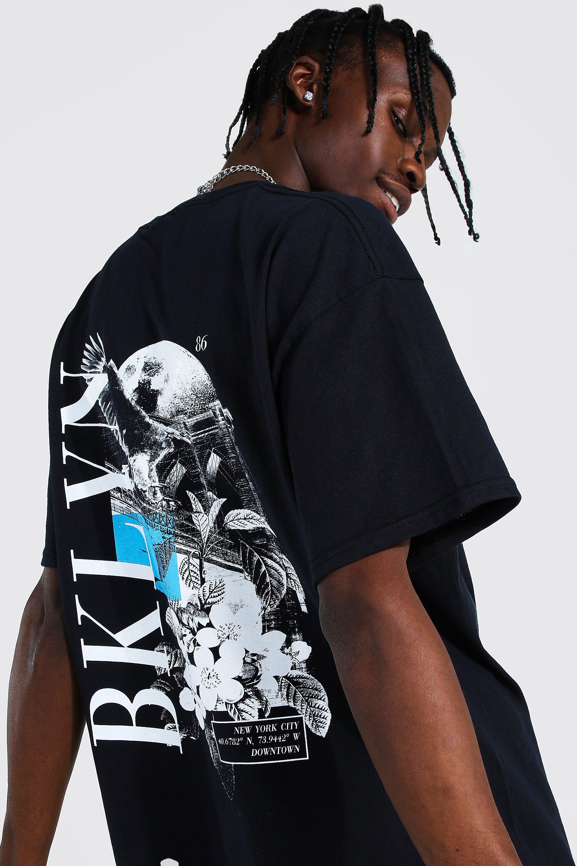 boohoo MAN★オーバーサイズ 半袖 Brooklyn Gym Tシャツ★黒★ mzz08266_black_xl?pdp.template