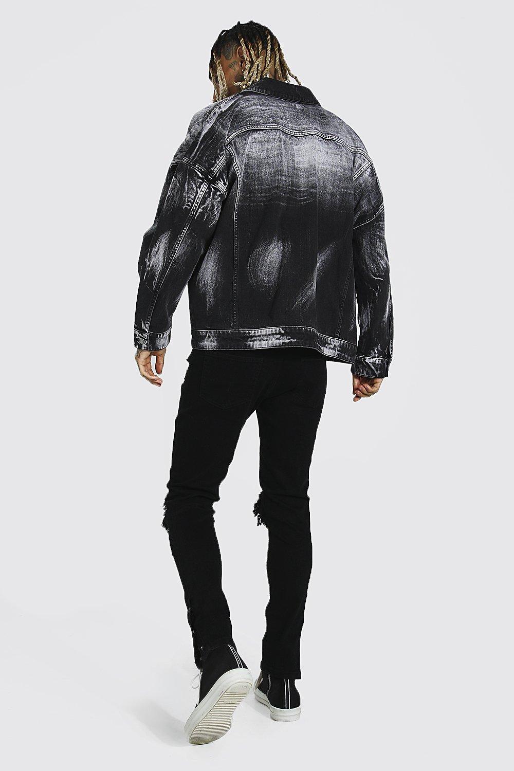 Heavily Bleached Denim Jacket | boohoo Heavily Bleached Denim Jacket | boohoo