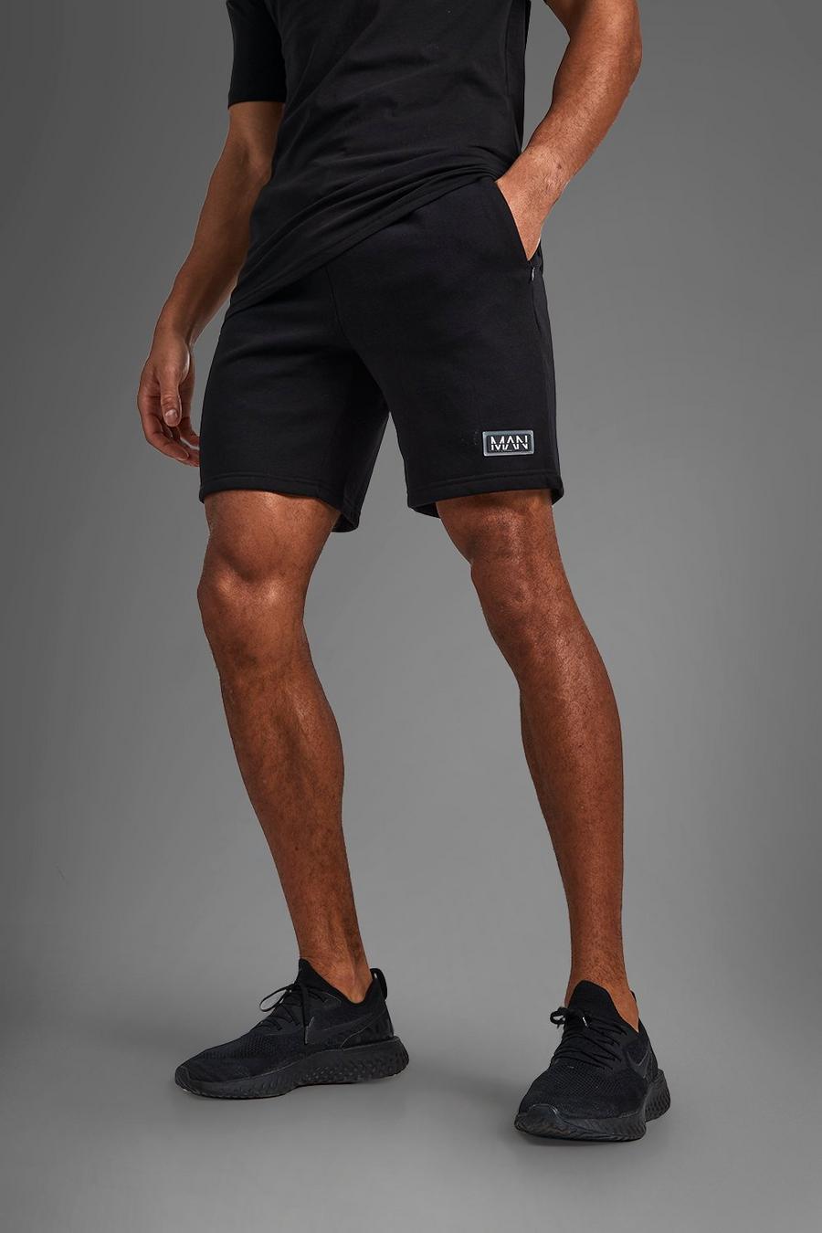 Black Man Active Fitness Shorts image number 1