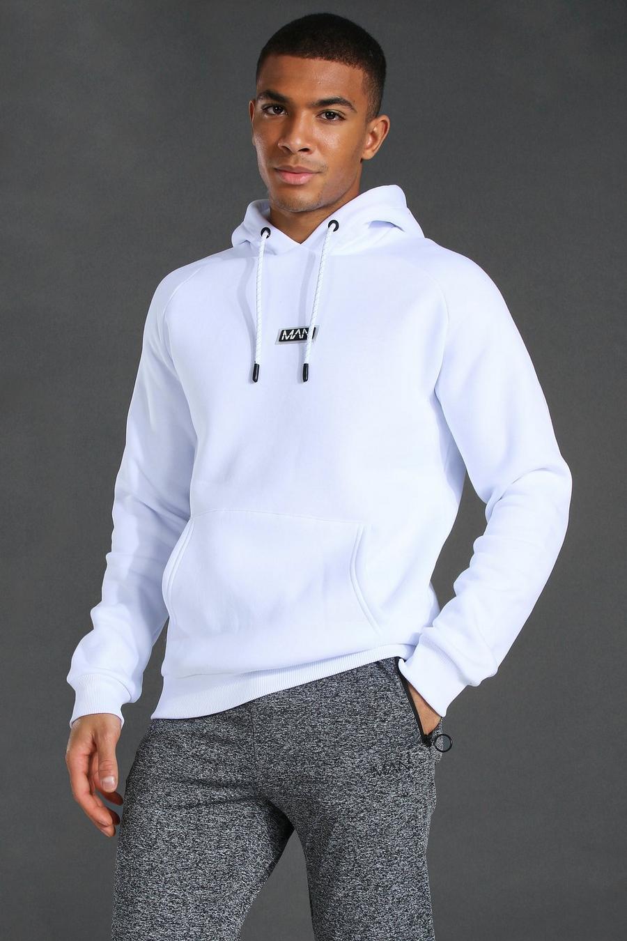 White Man Active Training Over The Head Hoodie image number 1