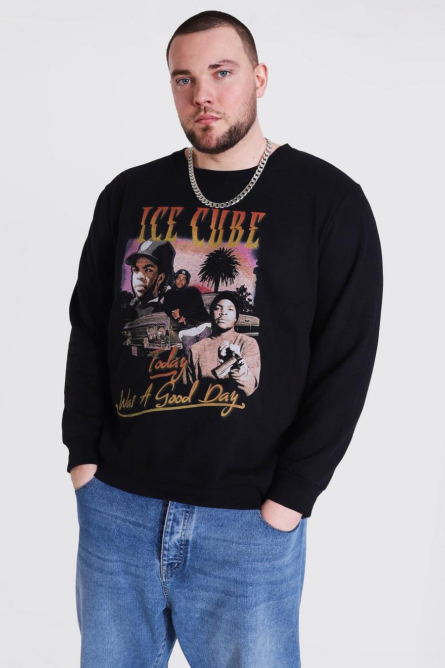 Plus Size Lizenz Sweatshirt mit Ice Cube-Hommage , Schwarz image number 1