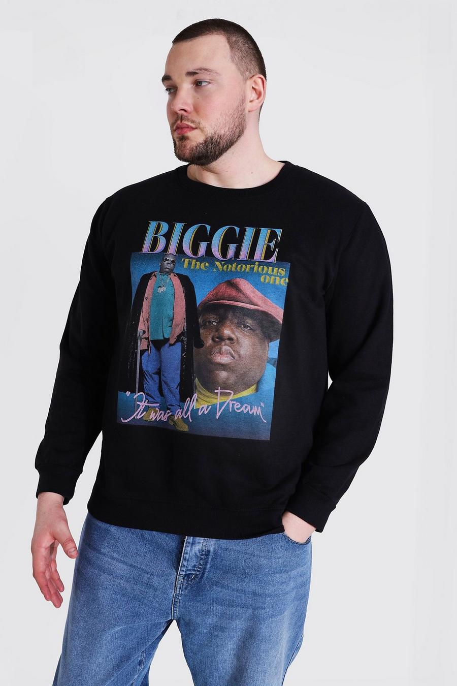 Black Plus size - Biggie Sweatshirt med tryck image number 1
