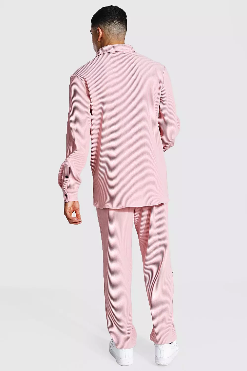 Dusky pink Pleated Slim Tapered Cropped Jogger Trouser alternative image