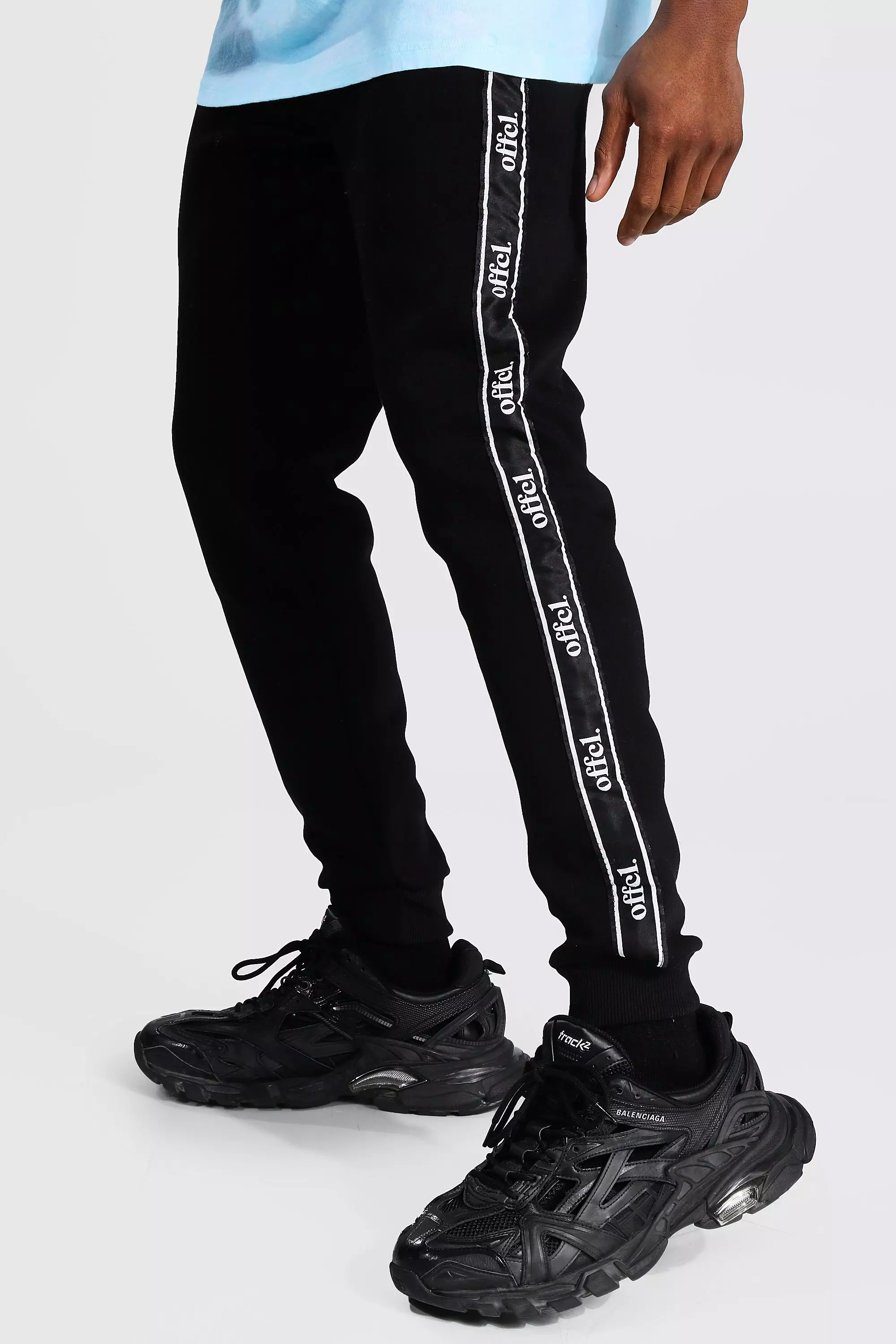 Off white sales tape joggers