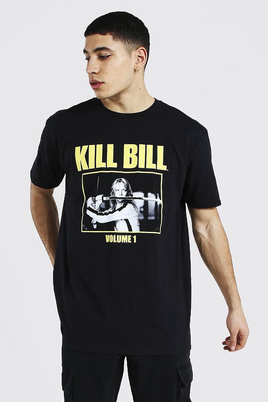 שחור טישרט אוברסייז עם הדפס ממותג של Kill Bill image number 1