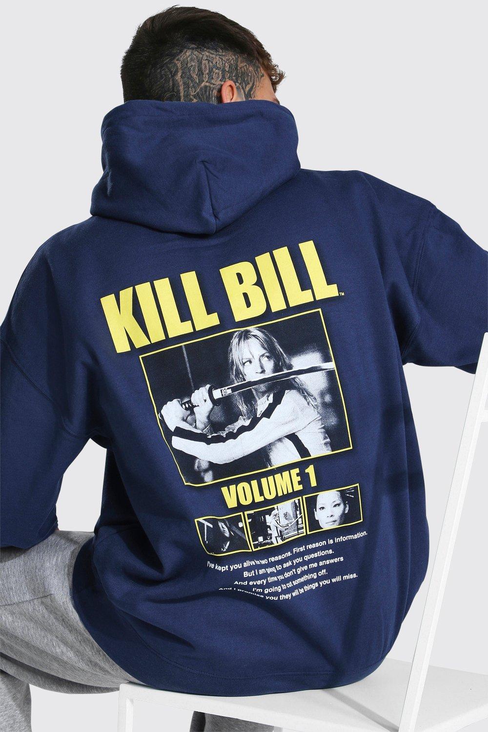 Oversized Kill Bill Back Print License Hoodie boohoo