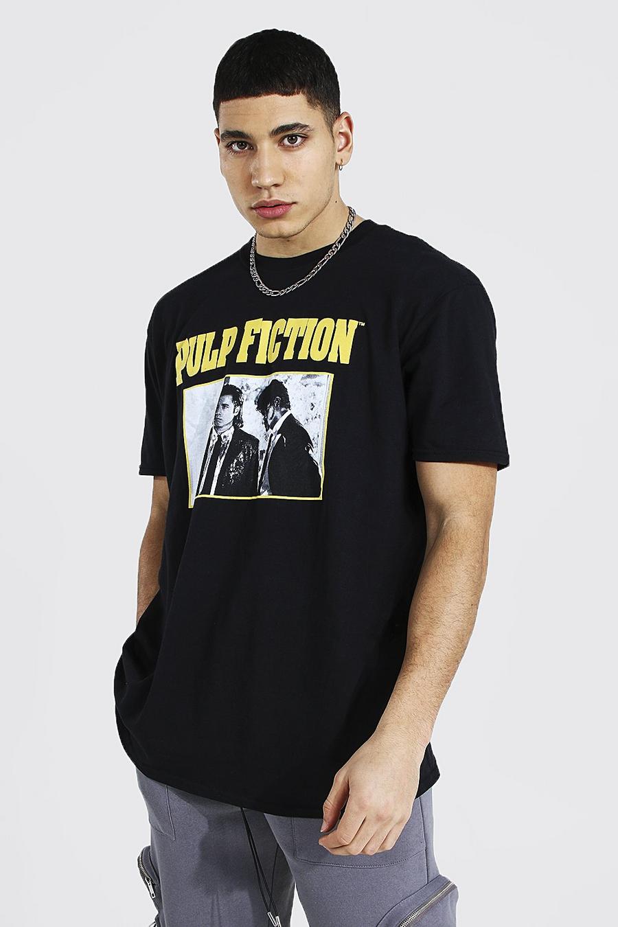 Black Pulp Fiction Oversize t-shirt med fototryck image number 1