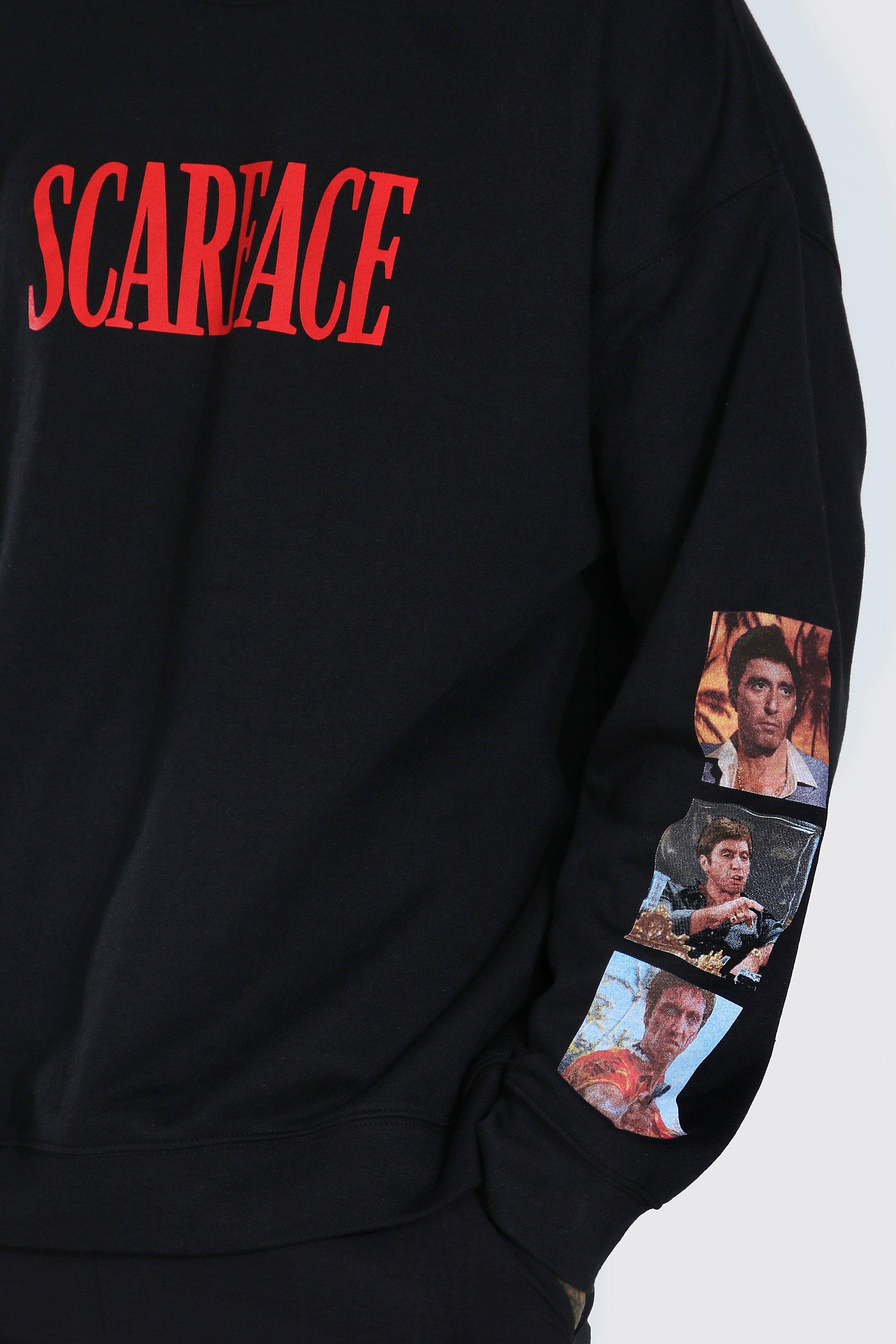 Lizenz Sweatshirt in UbergroBe mit Scarface Motiv boohoo DE