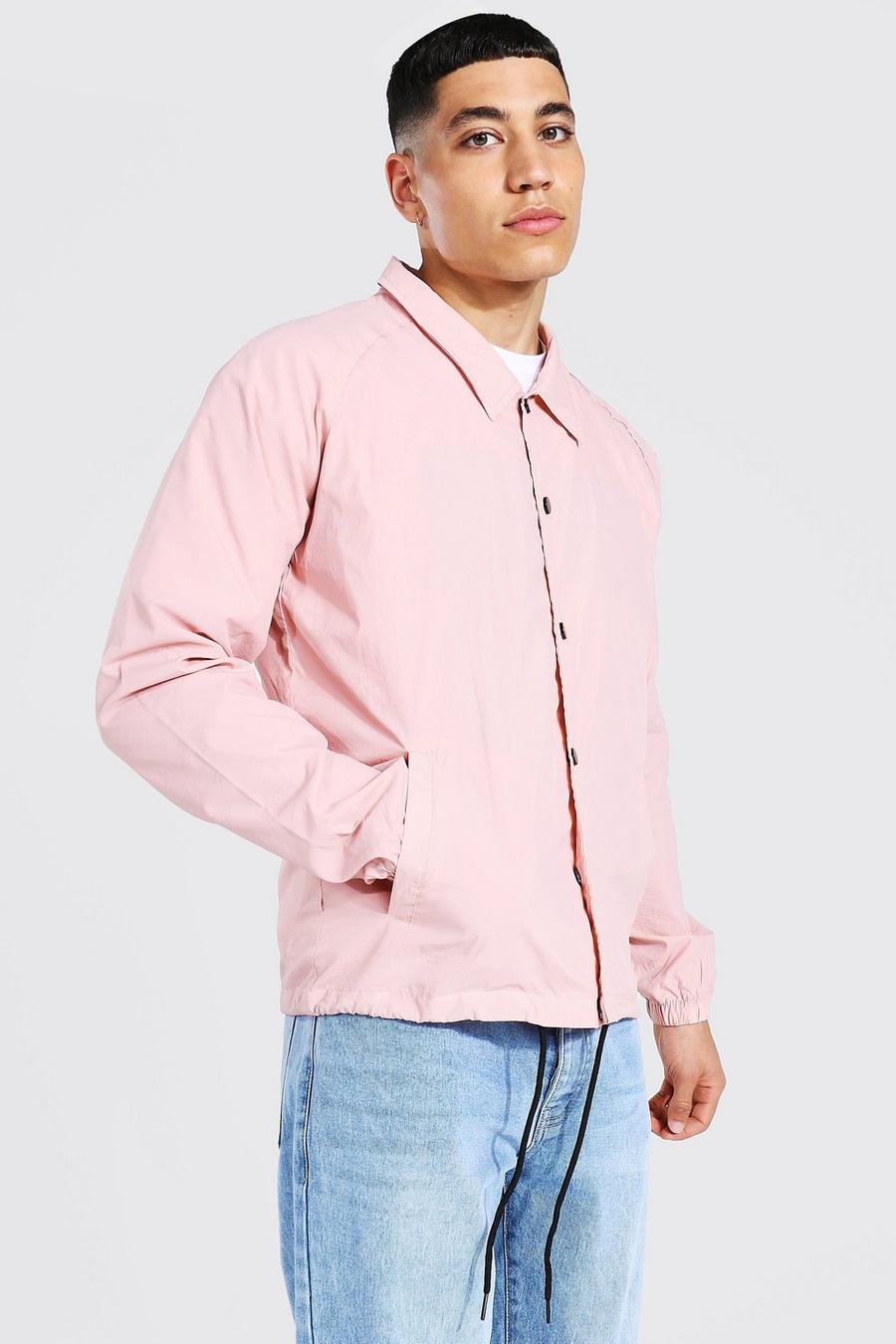 Pink Nylon Harrington image number 1