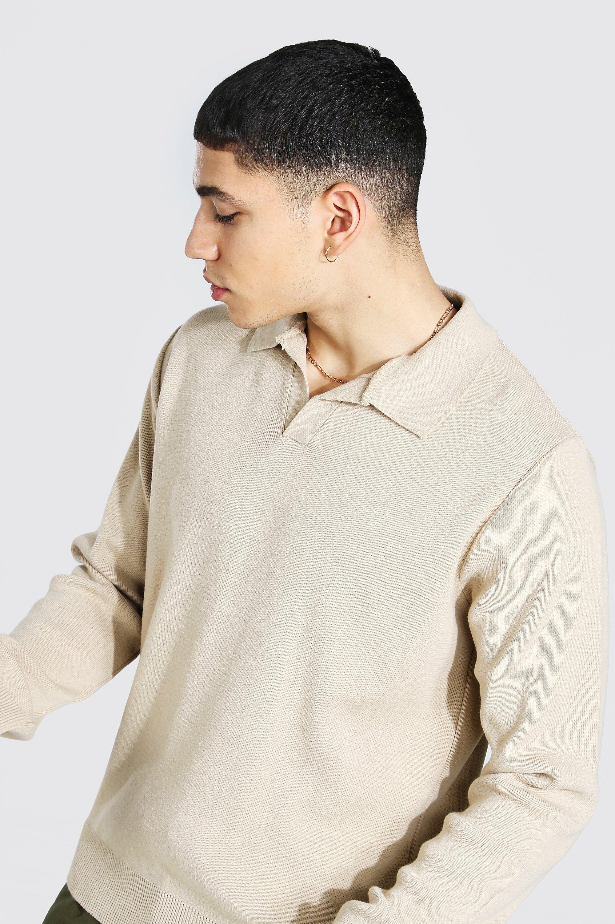 Long sleeve hotsell knitted polo