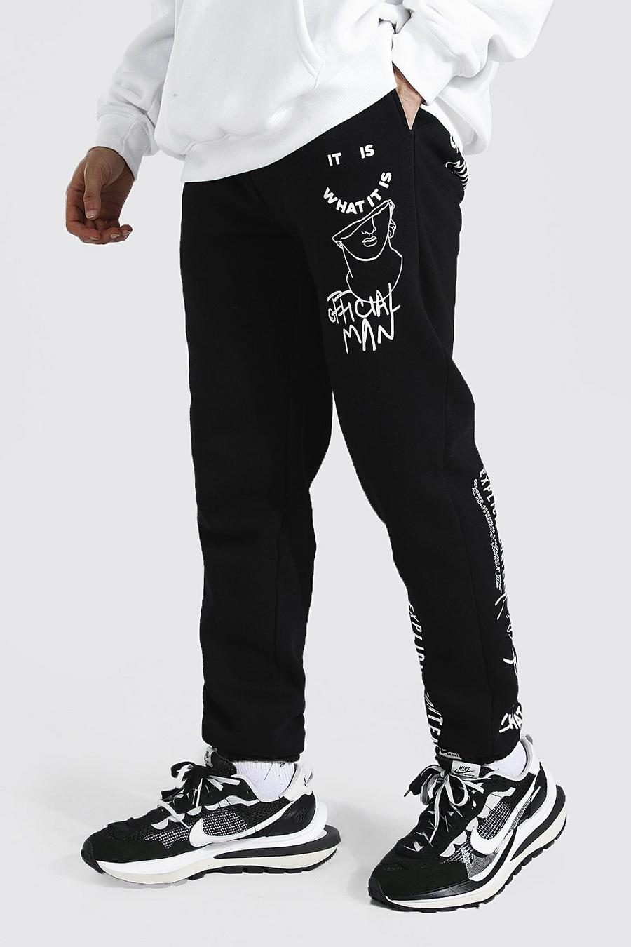 Regular Official Man Graphic Print Joggers image number 1