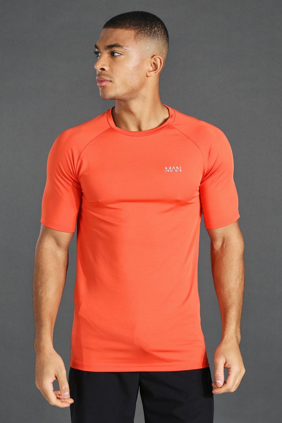 Man Active Fitness-T-Shirt, Orange image number 1