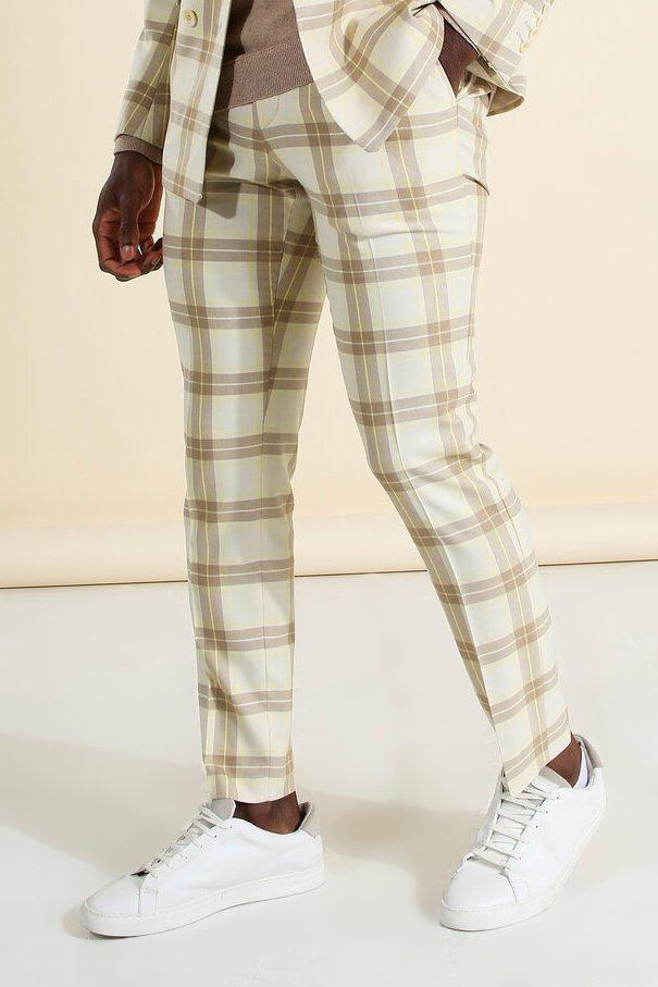 checkered suit pants