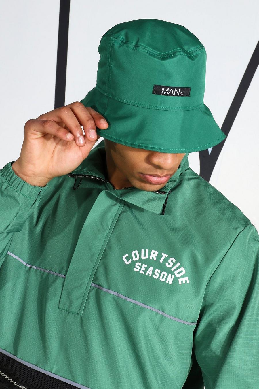 Green Ripstop Bucket Hat With Reflective Piping image number 1