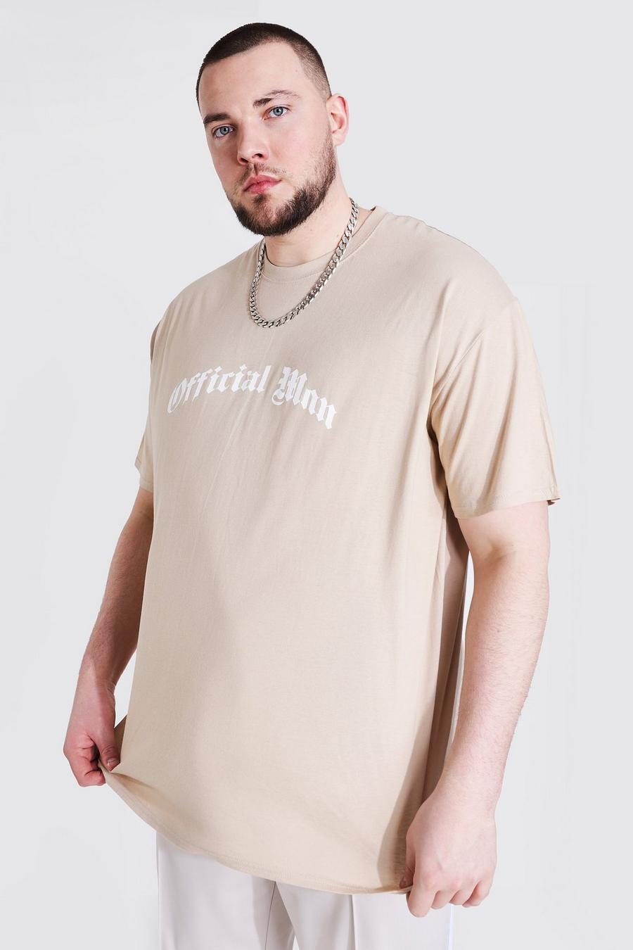 Camiseta con estampado gótico Official Man talla Plus, Arena image number 1