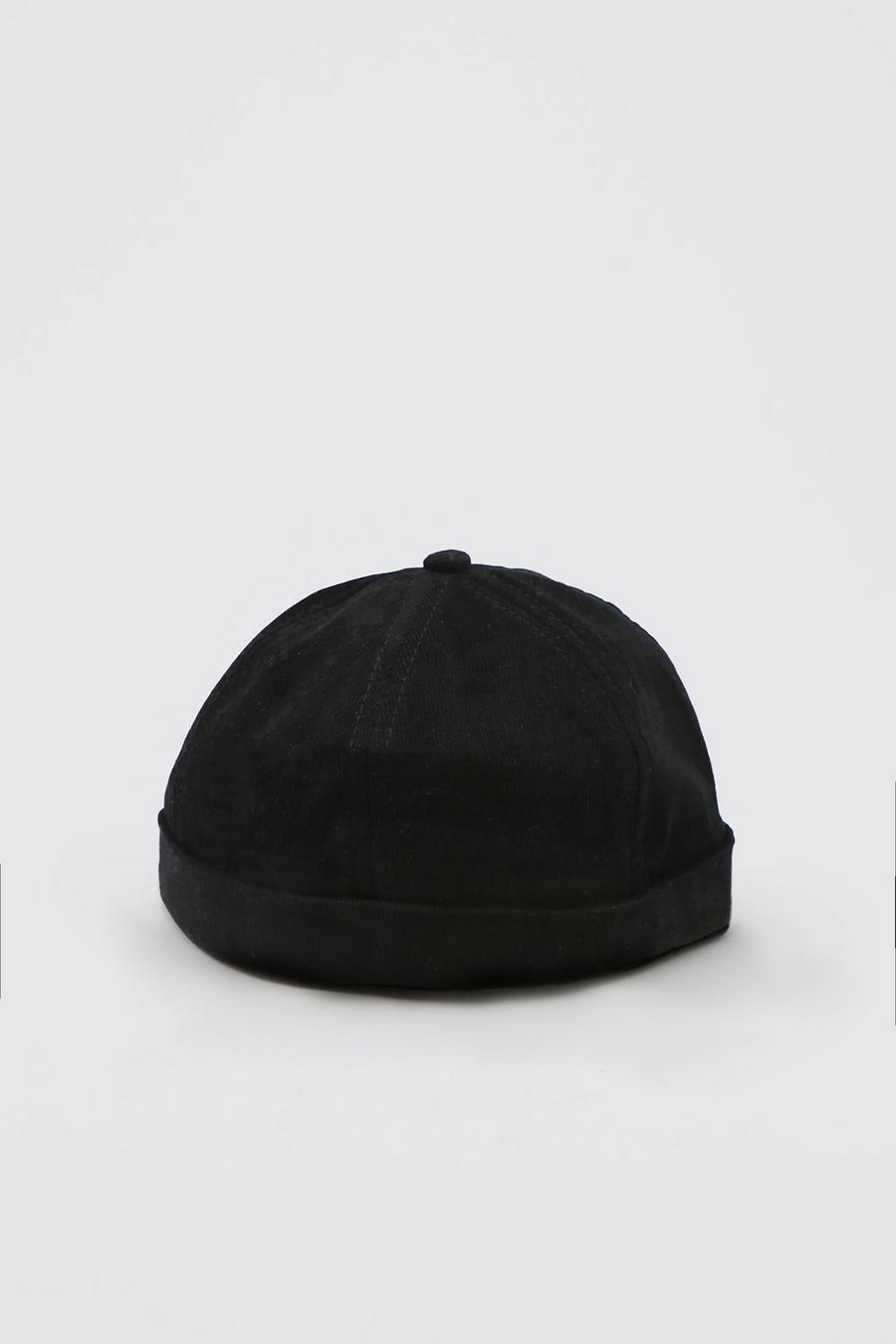 שחור כובע דוקר קורדרוי ארוג image number 1