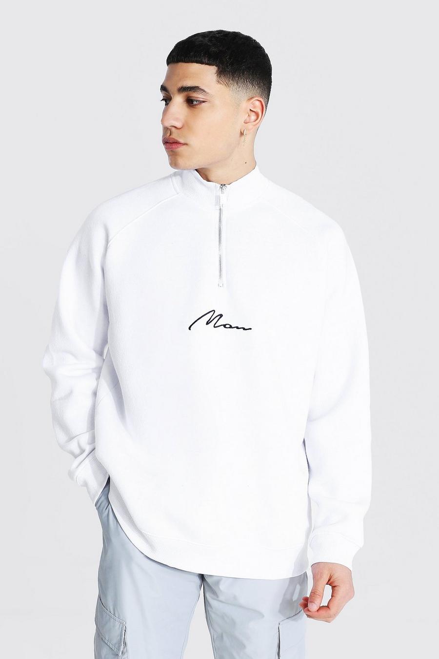 White Man Signature Sweatshirt med raglanärm image number 1