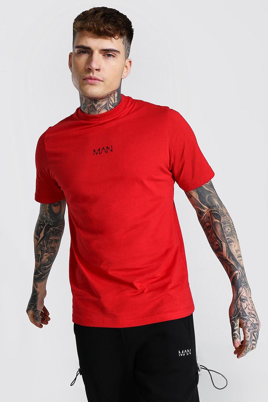 Red Original Man T-Shirt Met Crewneck image number 1