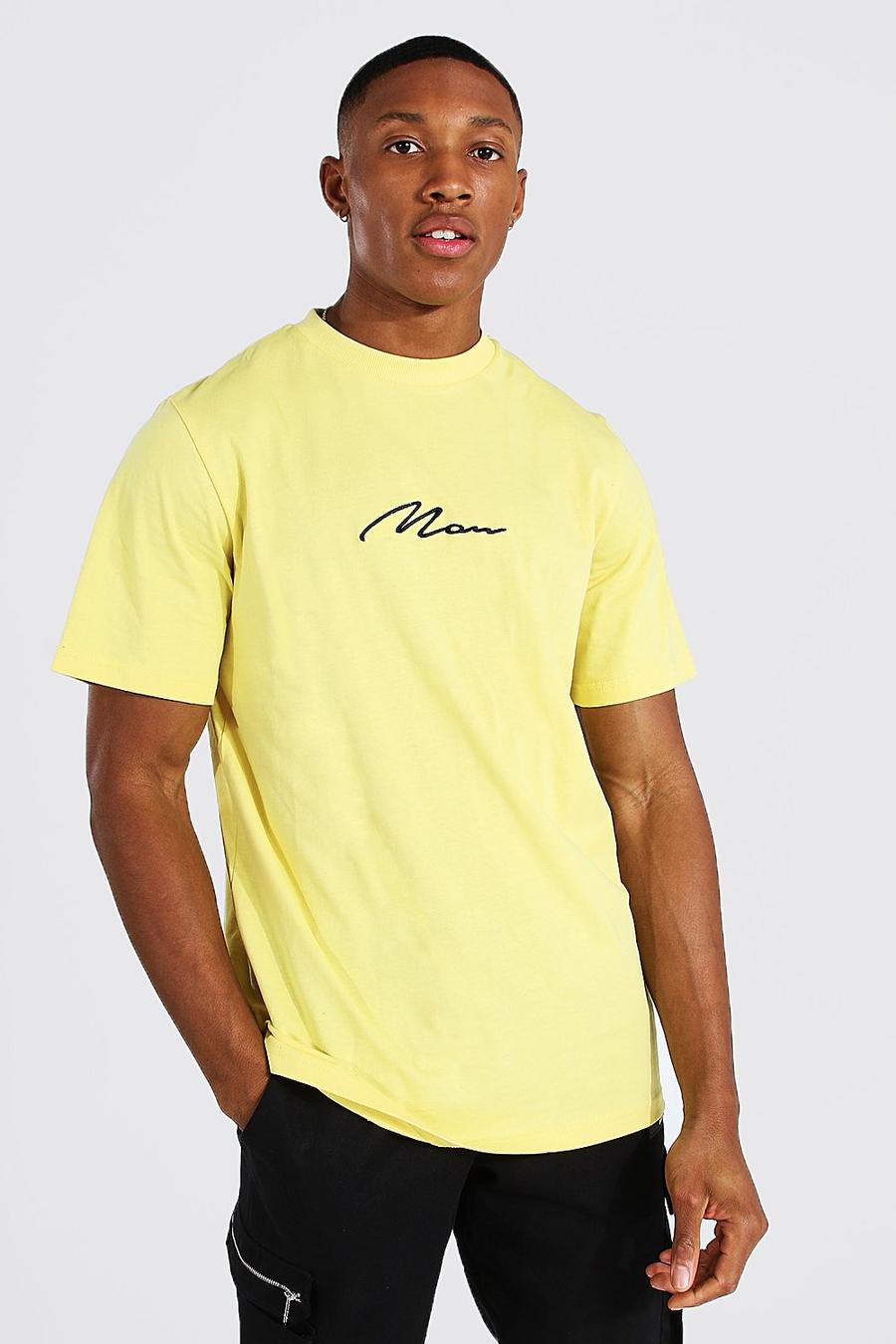 T-shirt ras du cou - MAN, Yellow image number 1
