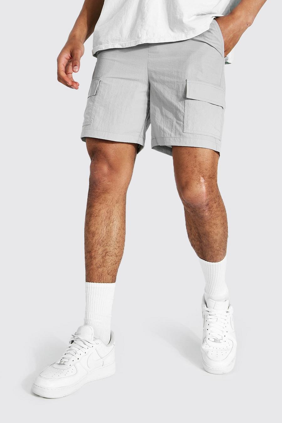Pantalones cortos de conchas con estampado en la espalda Offcl, Gris image number 1