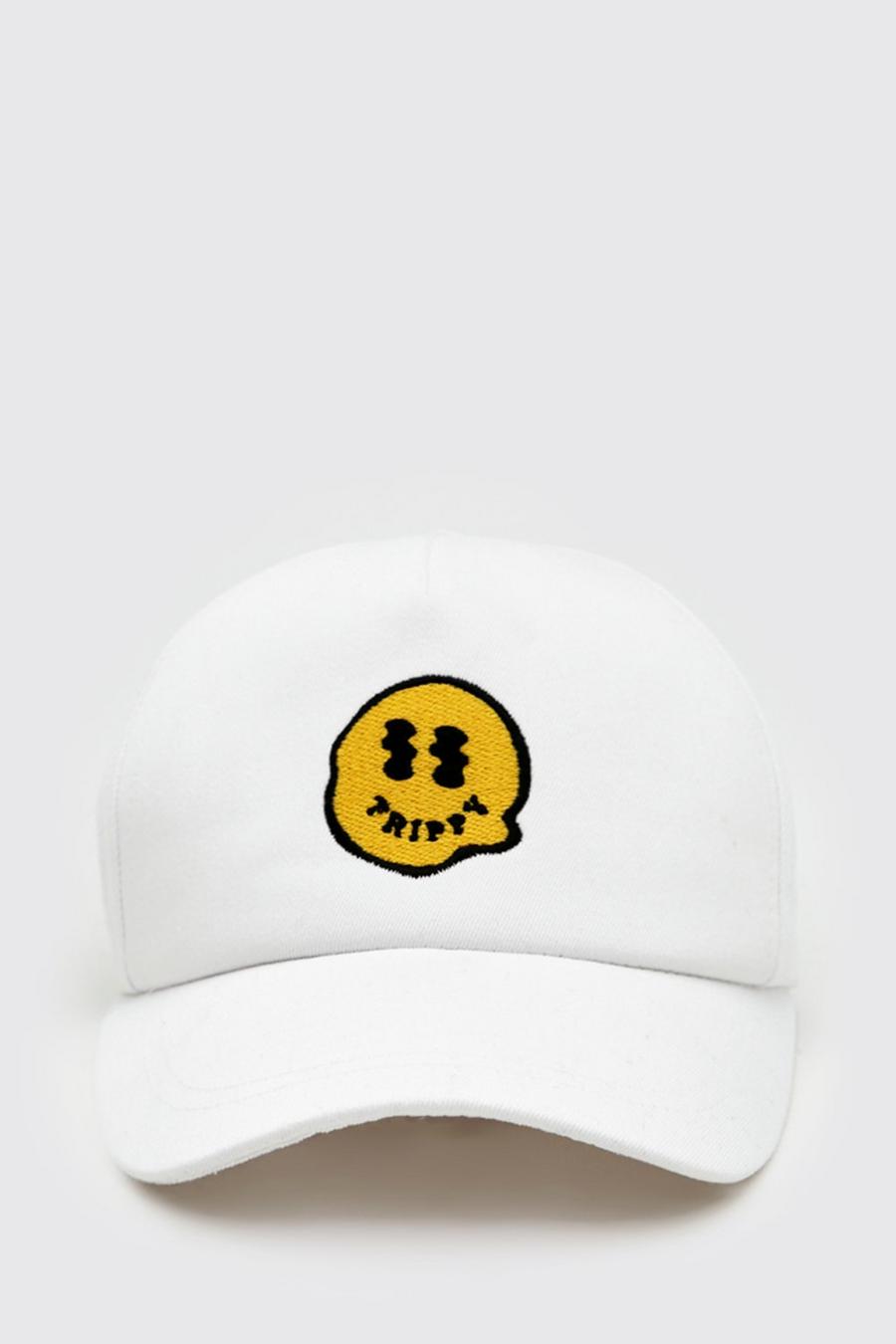 לבן כובע מצחייה עם הדפס וכיתוב Trippy image number 1