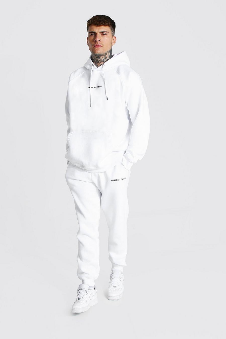 Oversized Official Man Hooded Tracksuit | Boohoo UK