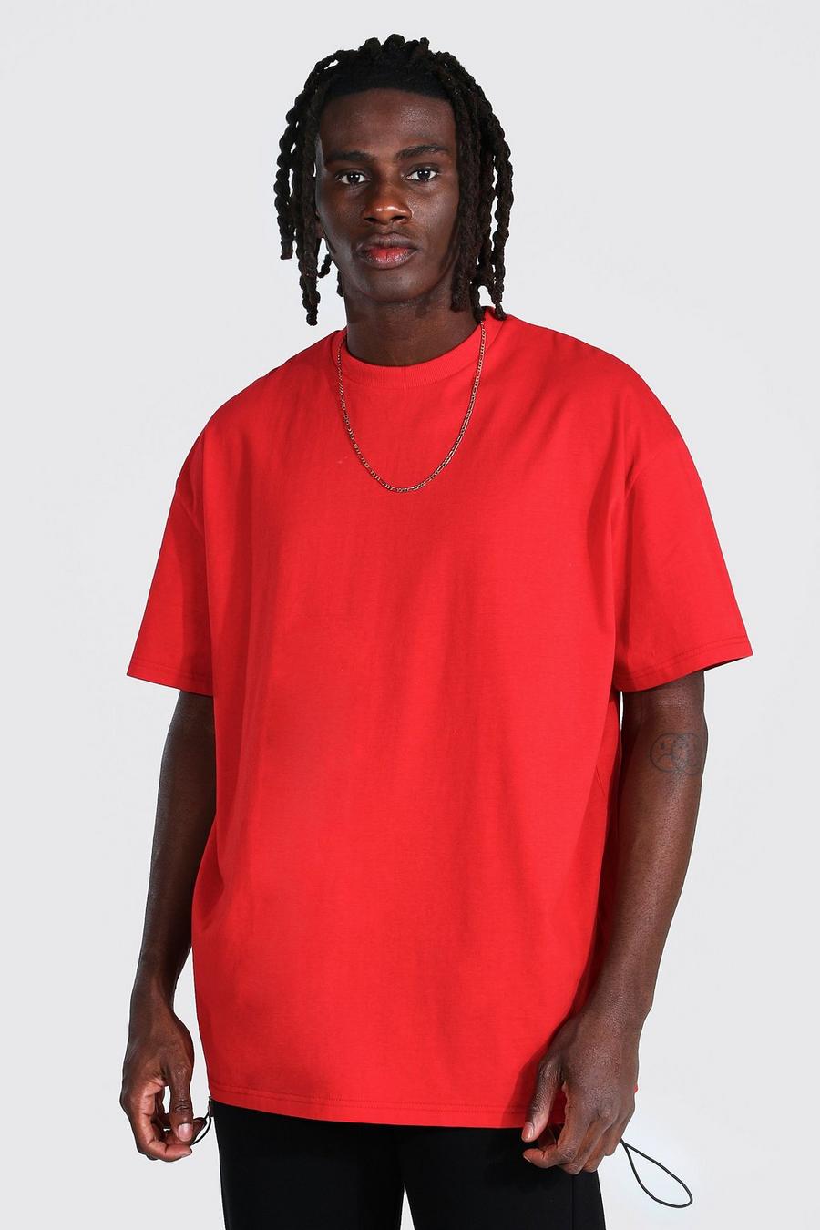 T-shirt girocollo oversize, Rosso image number 1