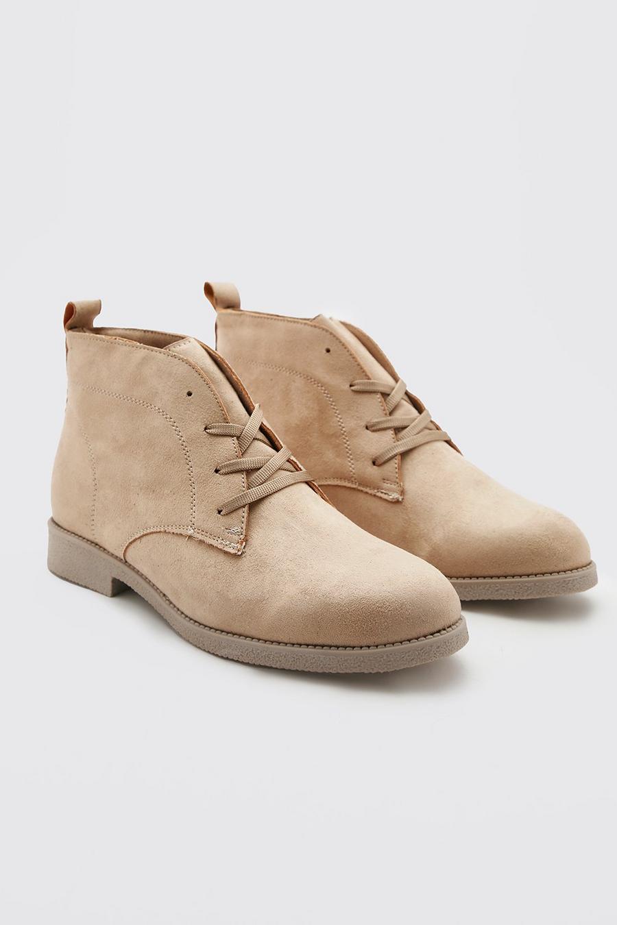Stone Faux Suede Desert Boots image number 1