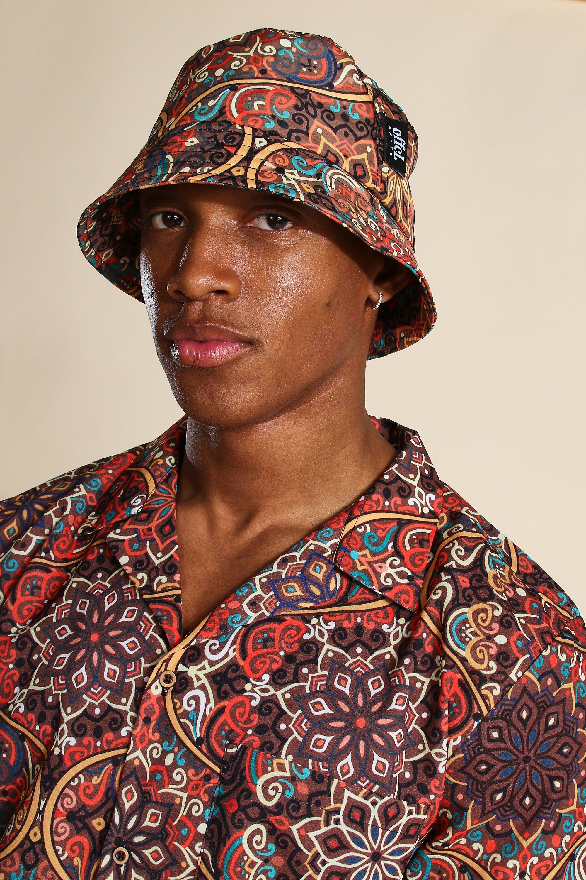 Pretty green reversible paisley print hot sale bucket hat