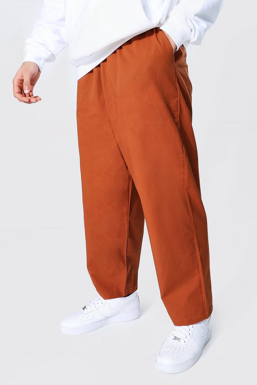 Pantalones chinos holgados, Marrón tostado image number 1