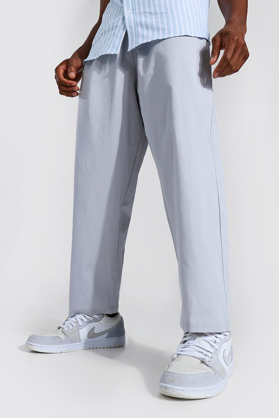 Light grey Baggy Chino's image number 1