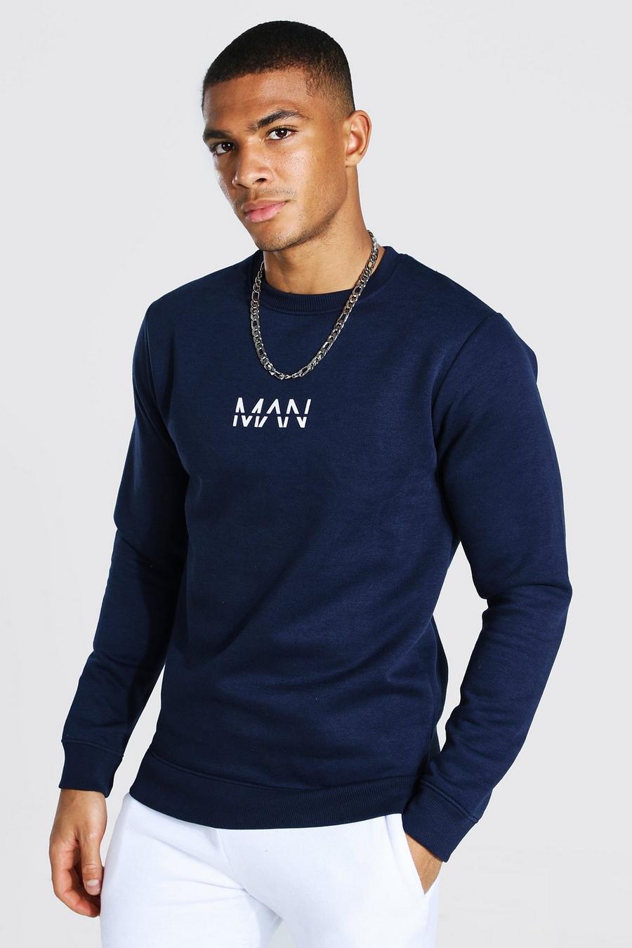Original MAN Sweatshirt i slim fit med rund hals image number 1