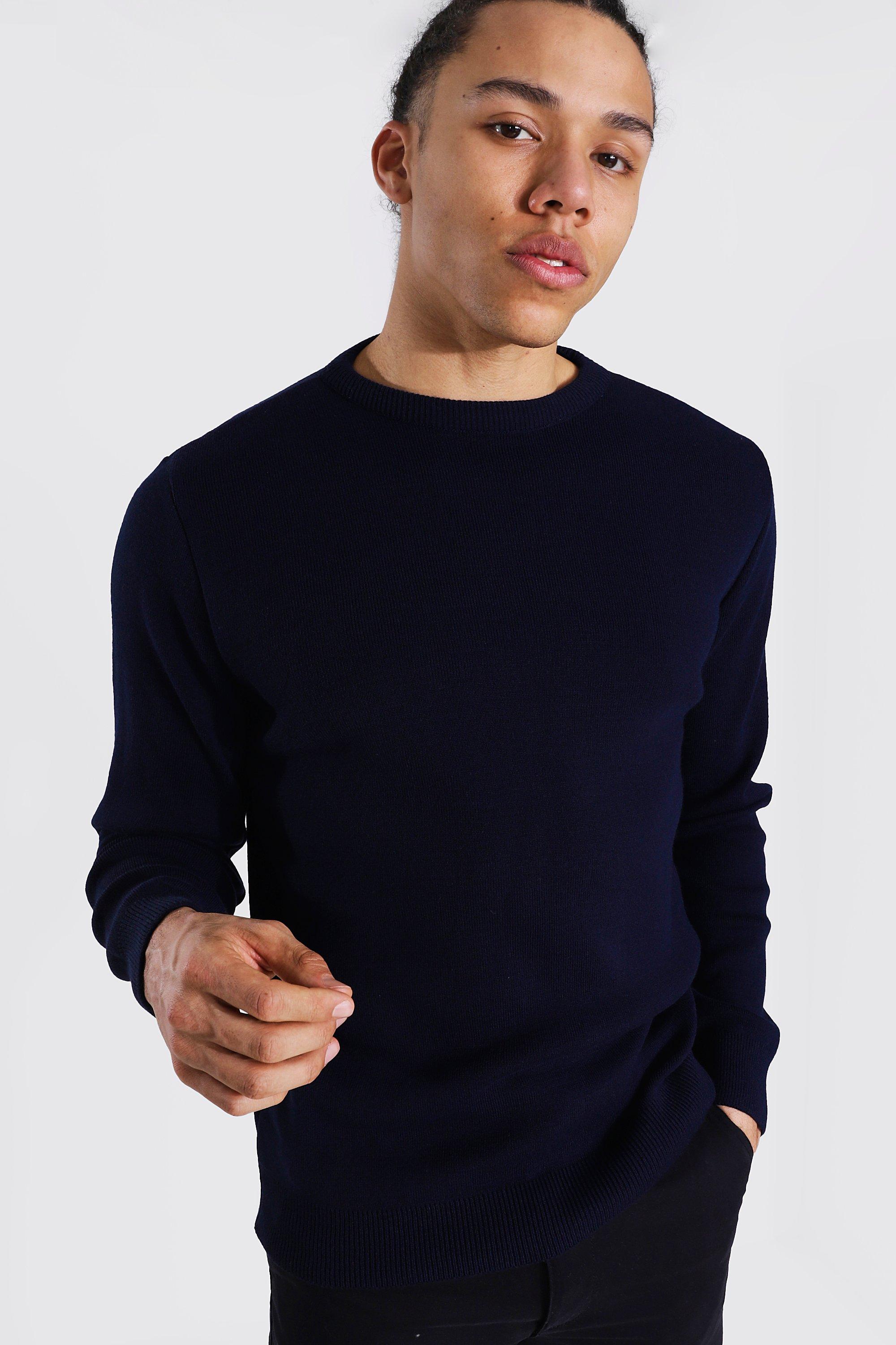 Navy blue crew outlet neck sweater