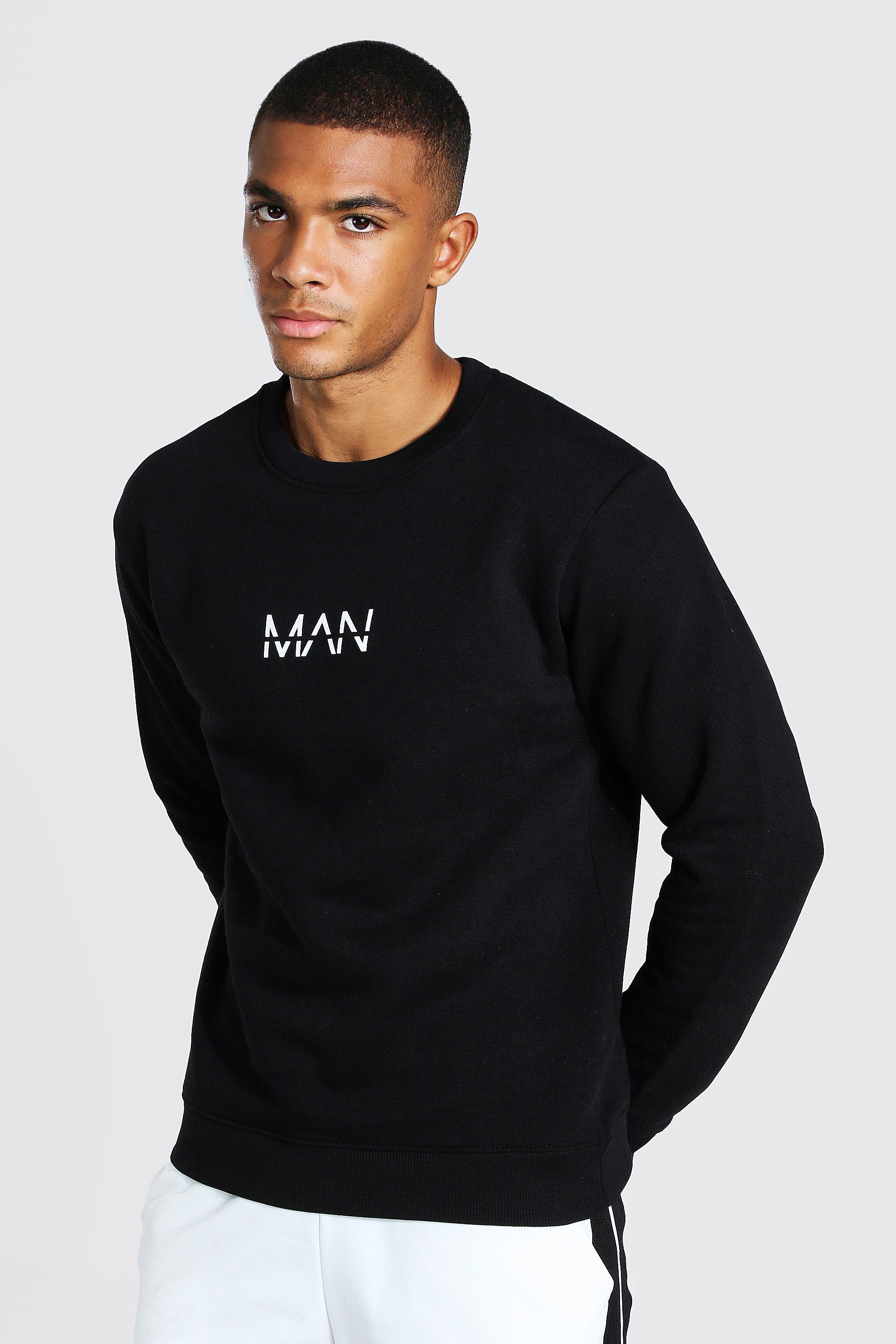 Black slim fit store sweatshirt