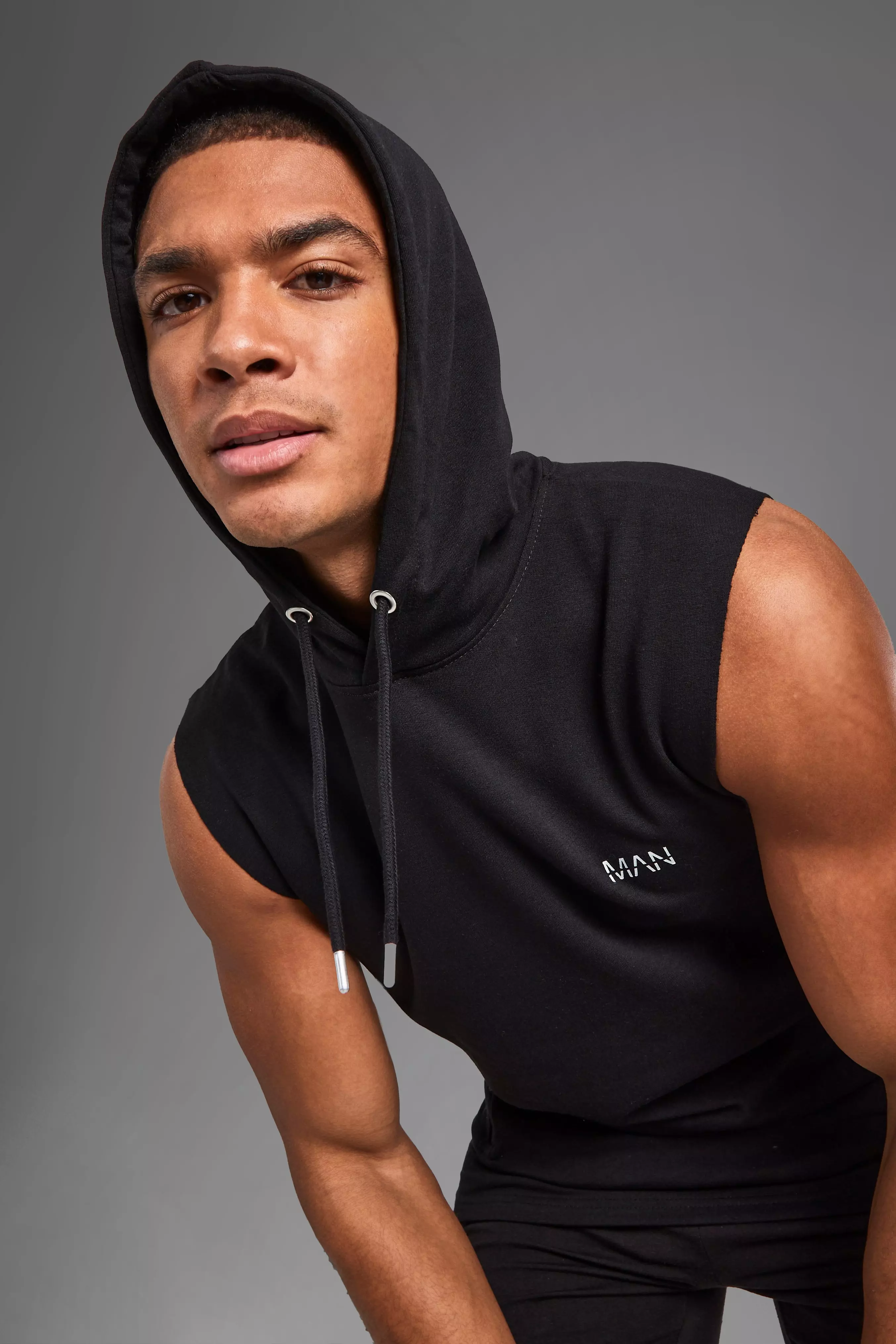 Sleeveless store gym hoodie