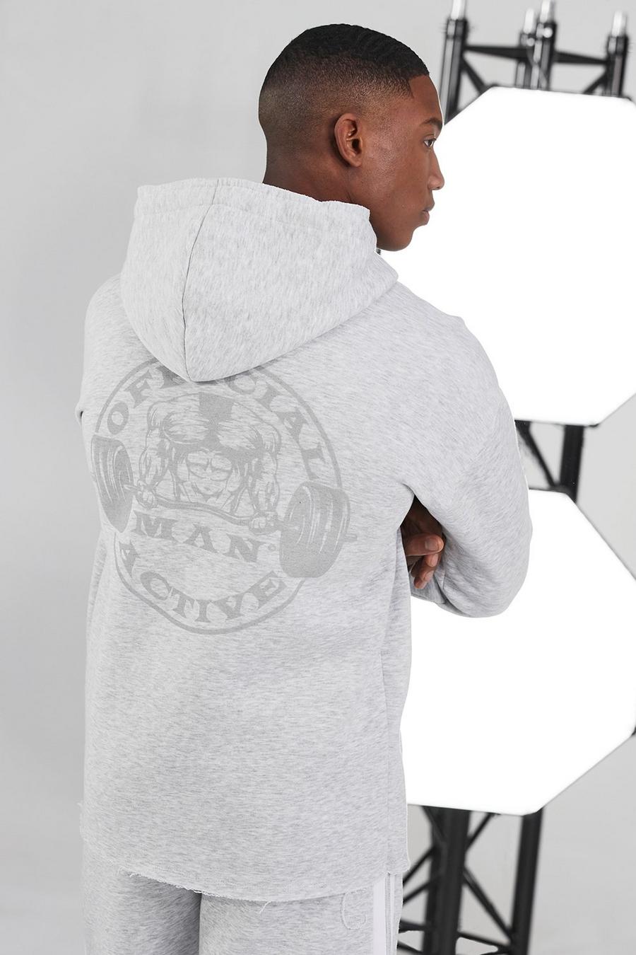 White Man Active Raw Official Large Logo Hoodie image number 1