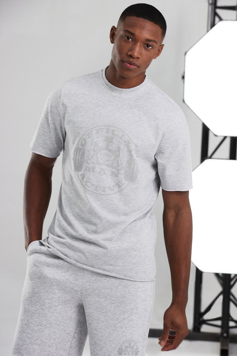 White Man Active Oversized Raw Edge Logo T-shirt image number 1