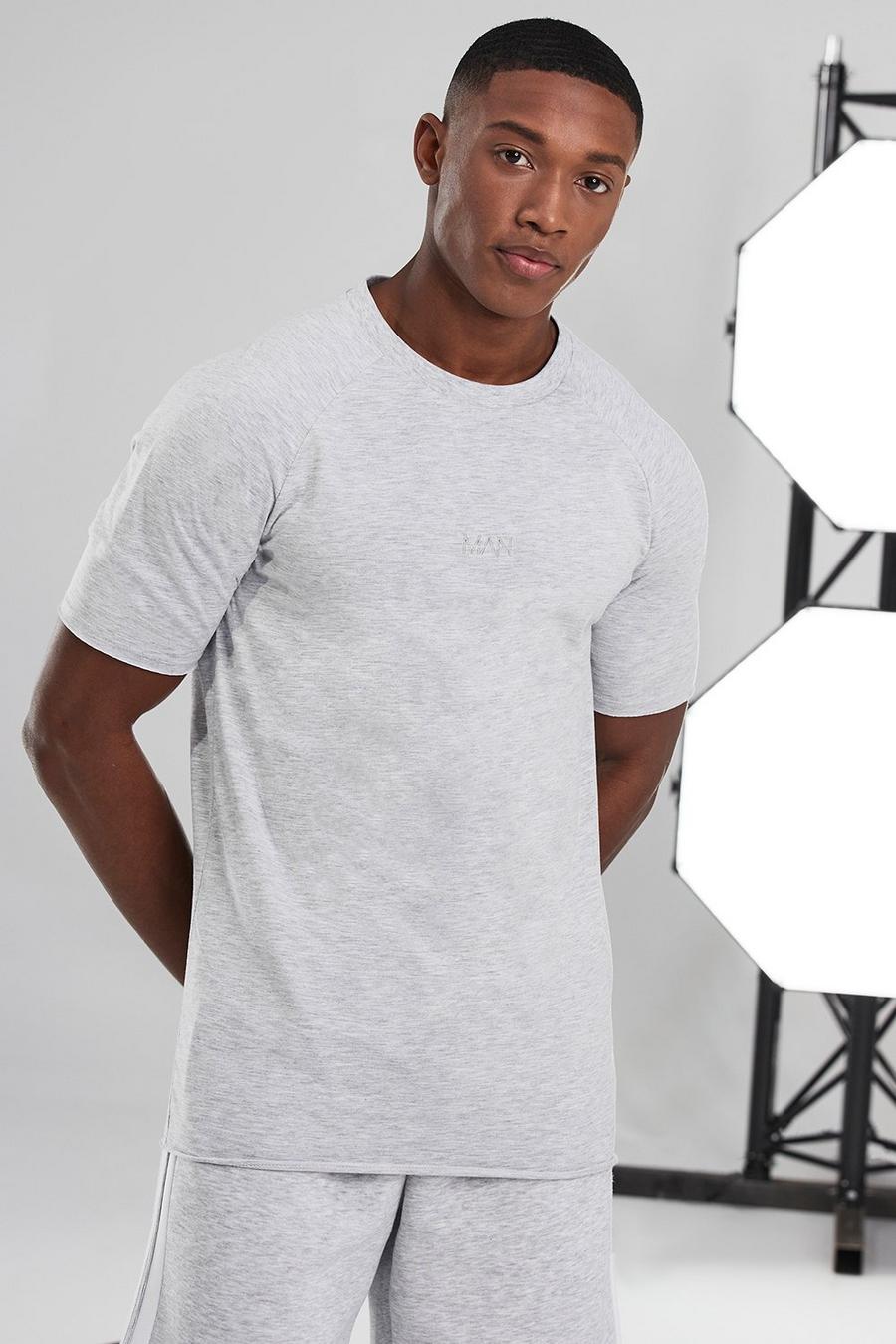 White Man Active Gym T-shirt With Raw Edge image number 1