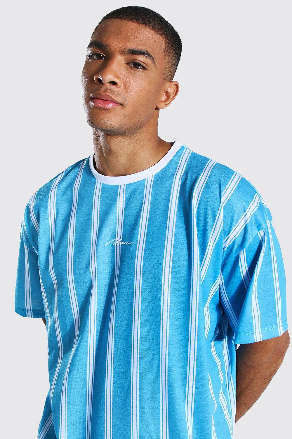 Oversized Man Signature Stripe T-shirt