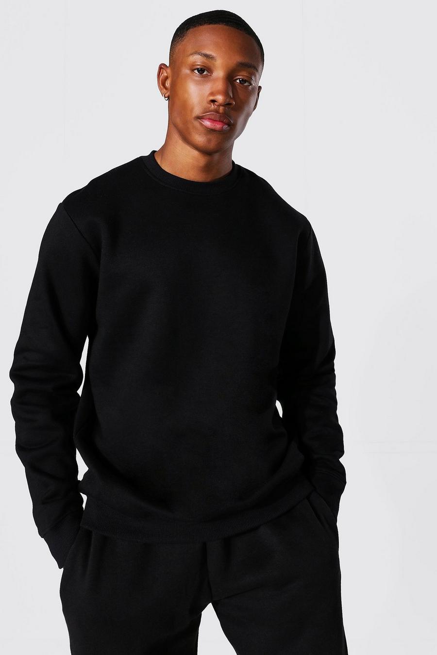 Black Regular Fit Sweatshirt image number 1