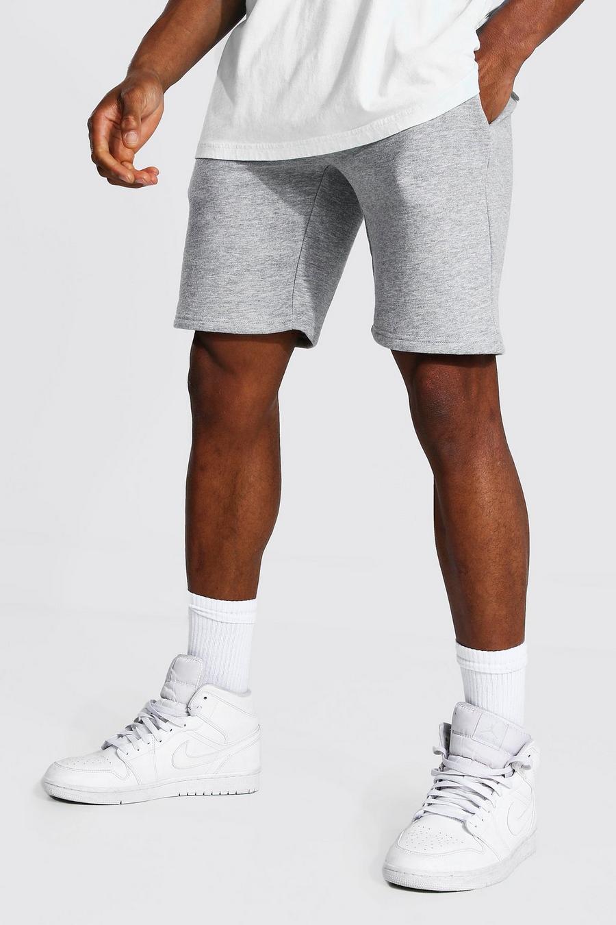 Grey marl Slim Fit Jersey Shorts image number 1