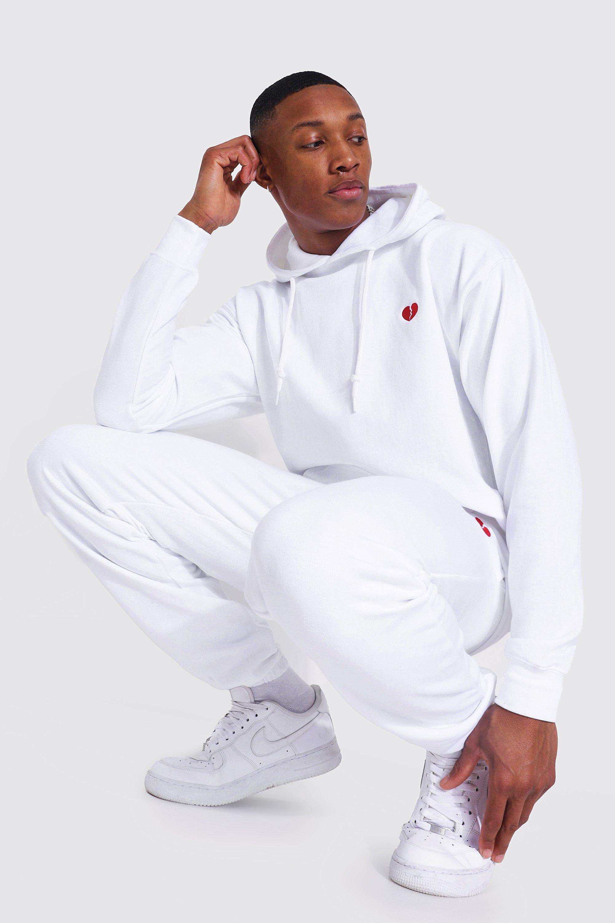 Broken Heart Embroidered Hooded Tracksuit