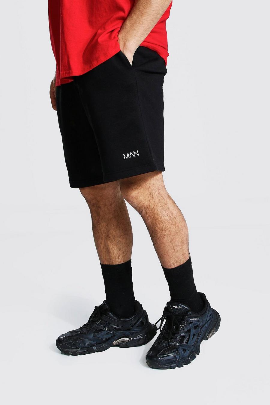 Black Original Man Loose Fit Jersey Shorts image number 1