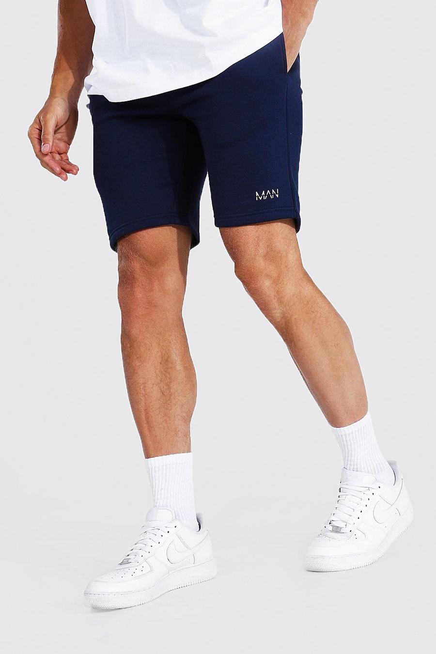 Navy Original Man Jersey Slim Fit Shorts image number 1