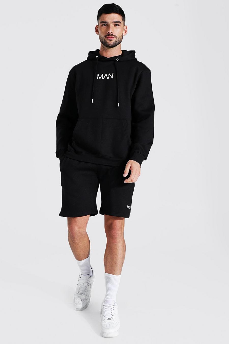 kurzer Original Man Trainingsanzug mit Kapuze, Black image number 1