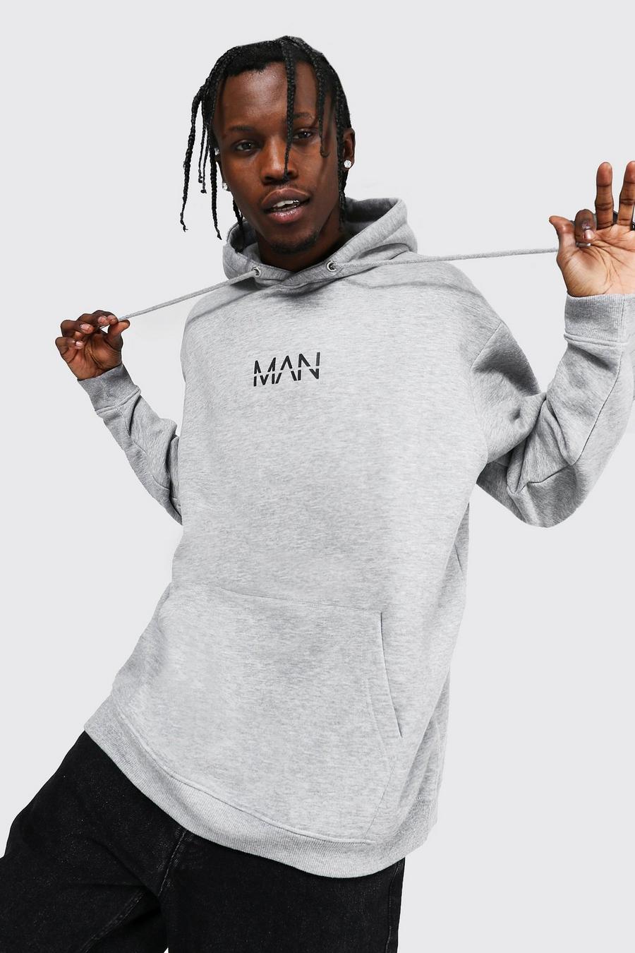 Grey marl Original MAN Oversize hoodie image number 1